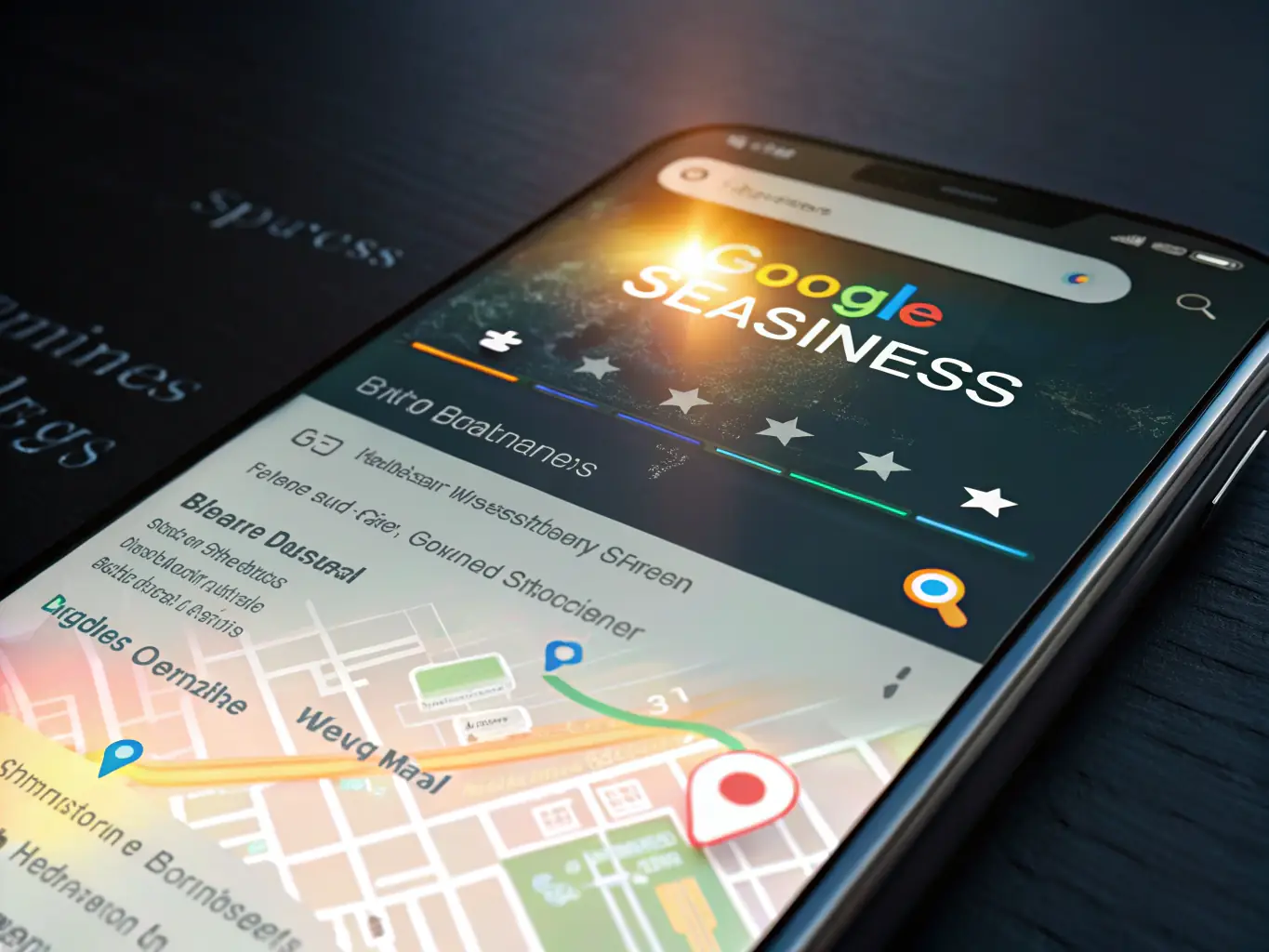 A Google Maps listing for a local business, prominently displayed with a high ranking, positive reviews, and optimized business information, illustrating the agency's expertise in local SEO and Google Maps optimization.